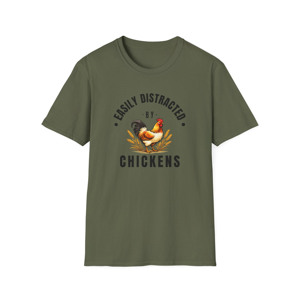 Easily Distracted by Chickens T-Shirt