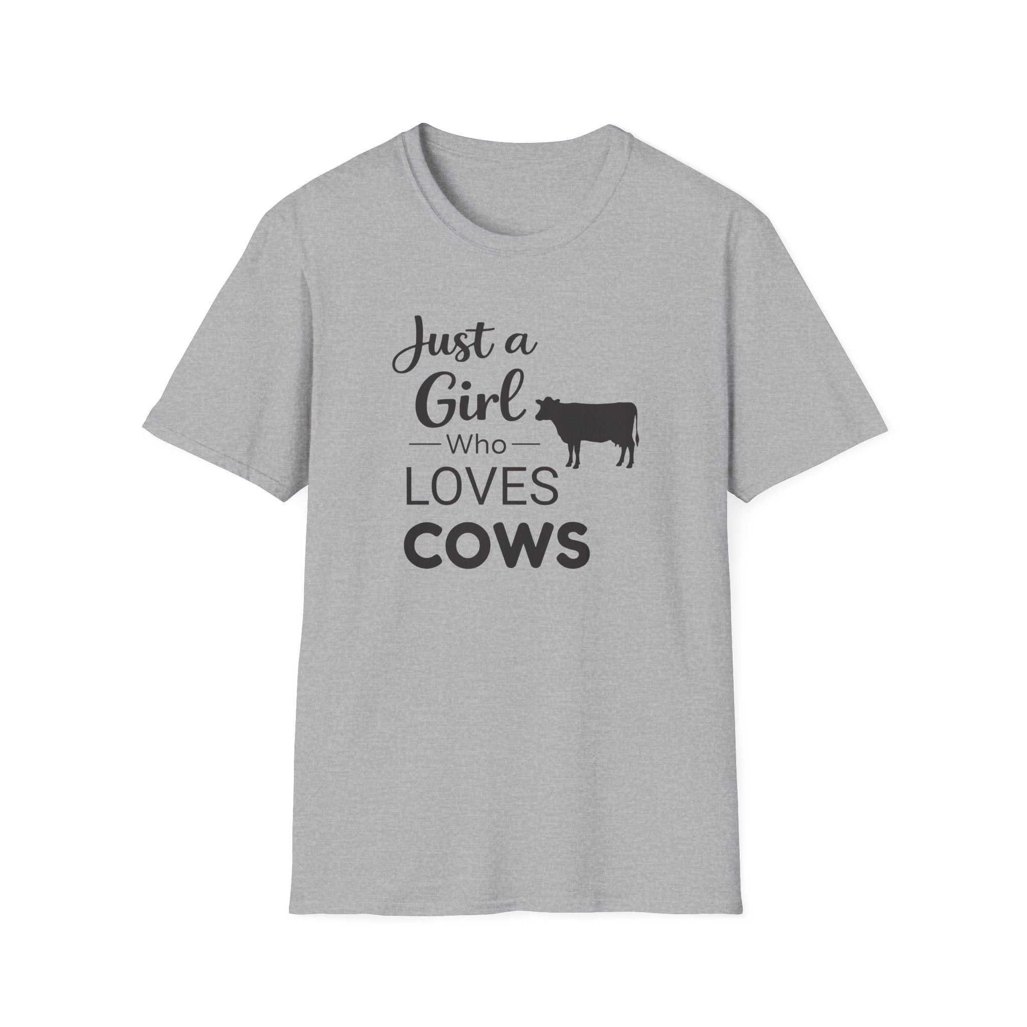 Girl who Loves Cows Silhouette T-Shirt
