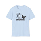 Girl who Loves Chickens Silhouette T-Shirt