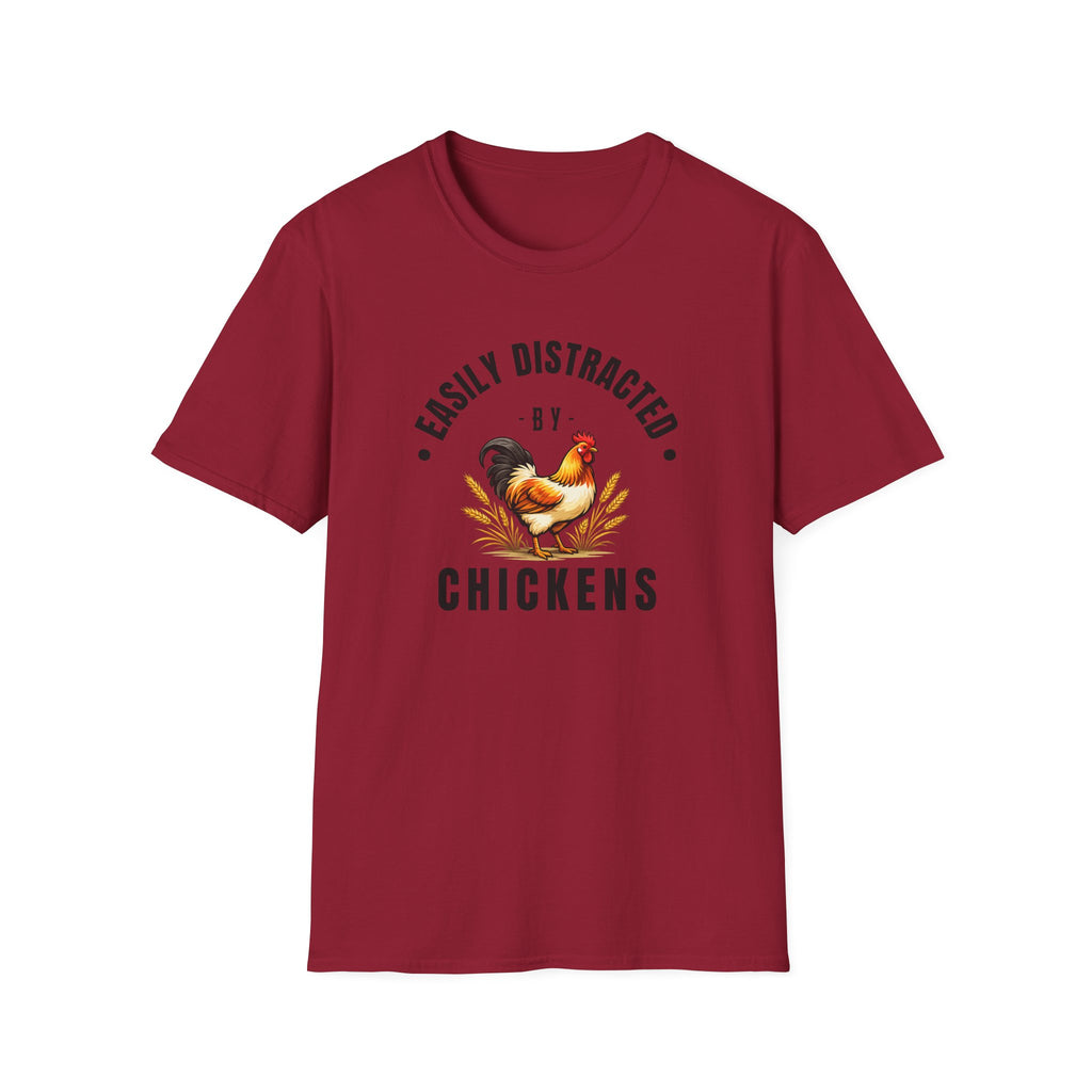 Easily Distracted by Chickens T-Shirt