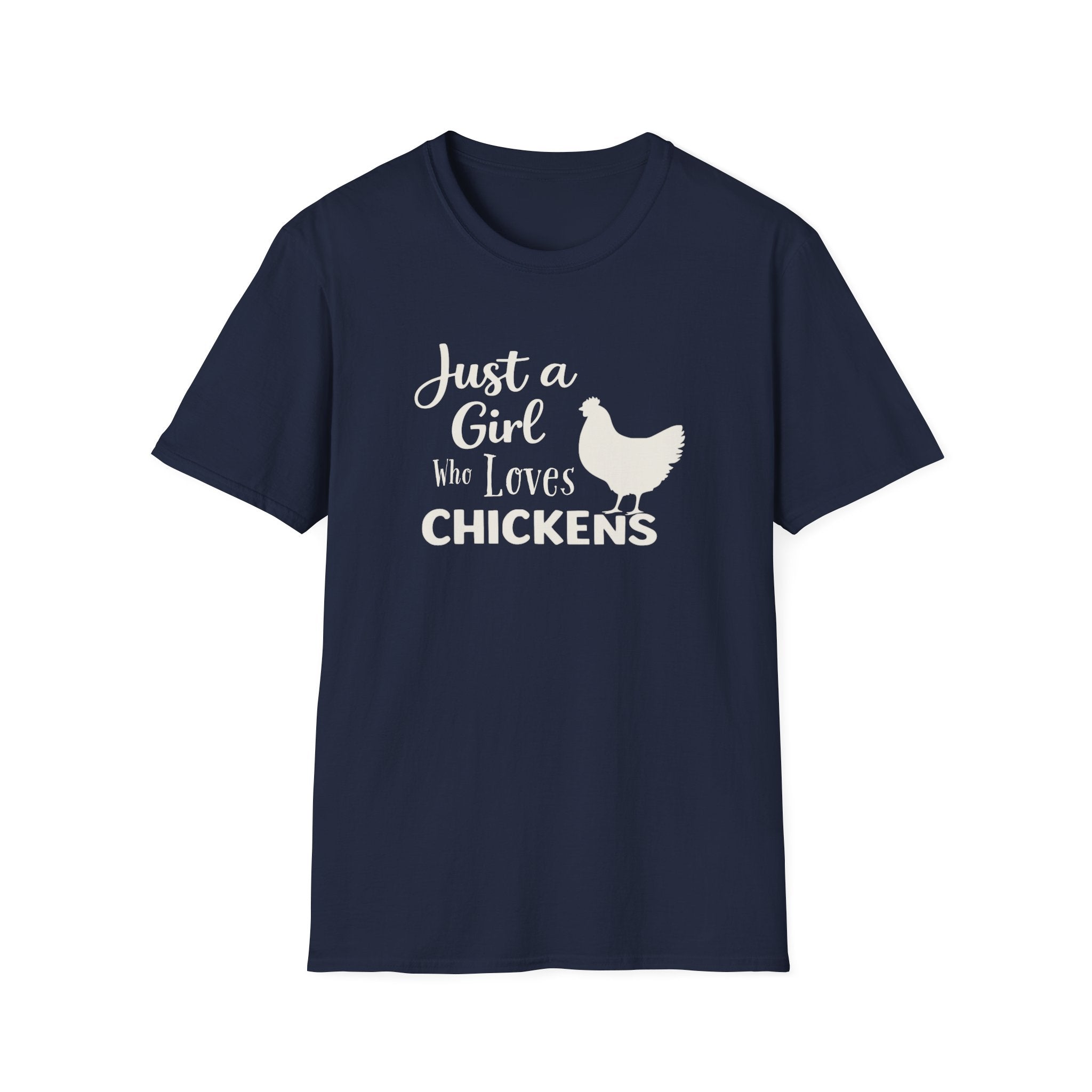 Girl who Loves Chickens Silhouette T-Shirt