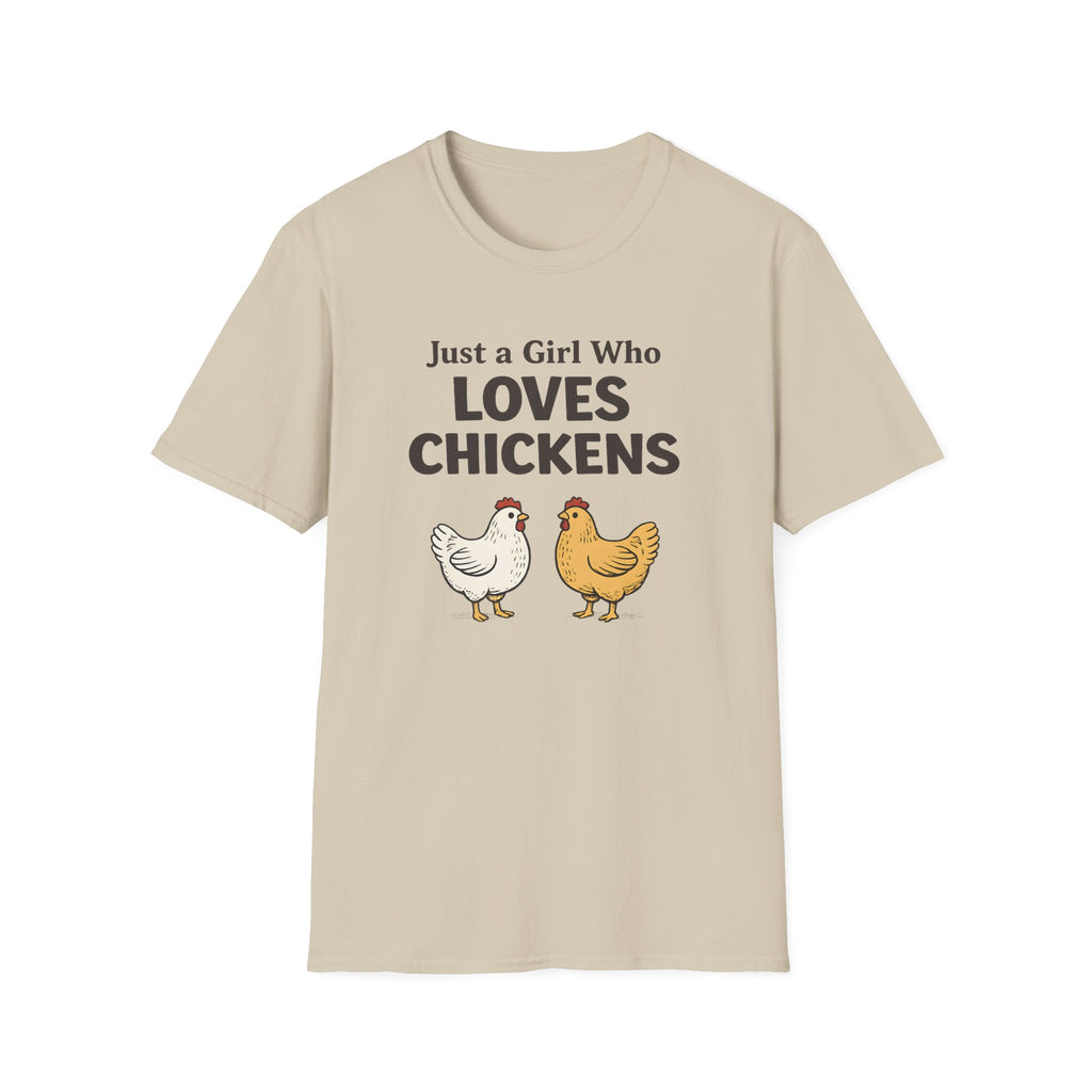 Girl who Loves Chickens T-Shirt