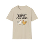 Girl who Loves Chickens T-Shirt
