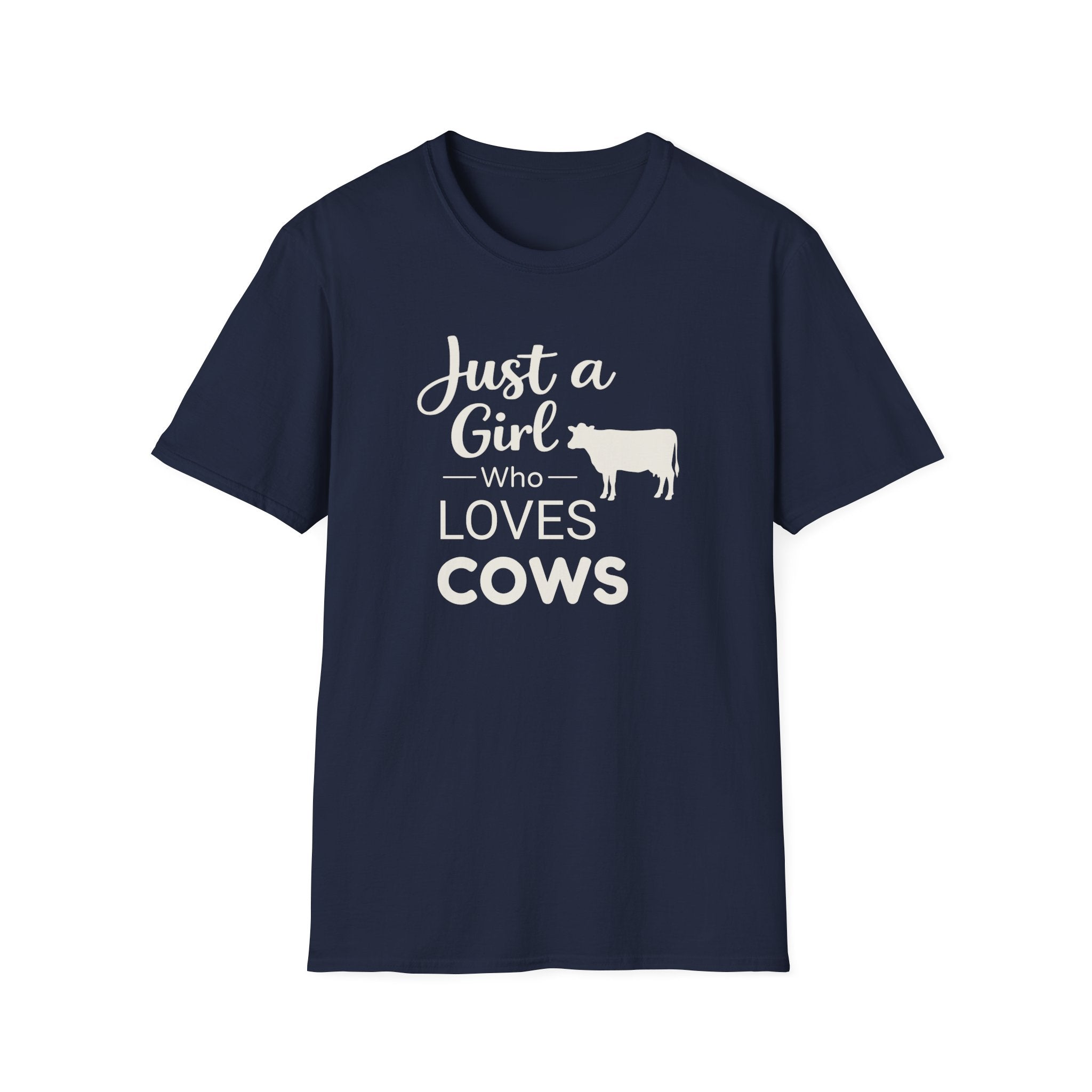 Girl who Loves Cows Silhouette T-Shirt