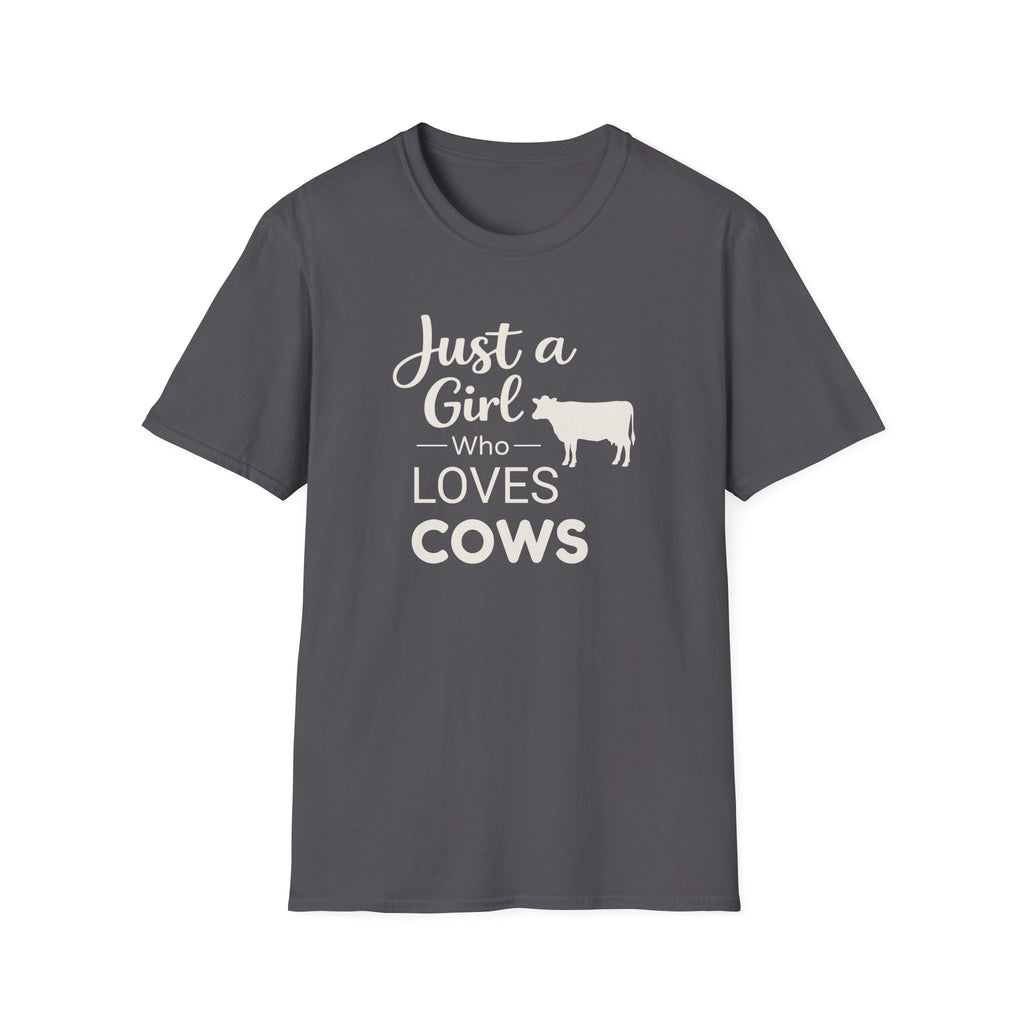 Girl who Loves Cows Silhouette T-Shirt