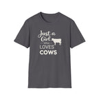 Girl who Loves Cows Silhouette T-Shirt