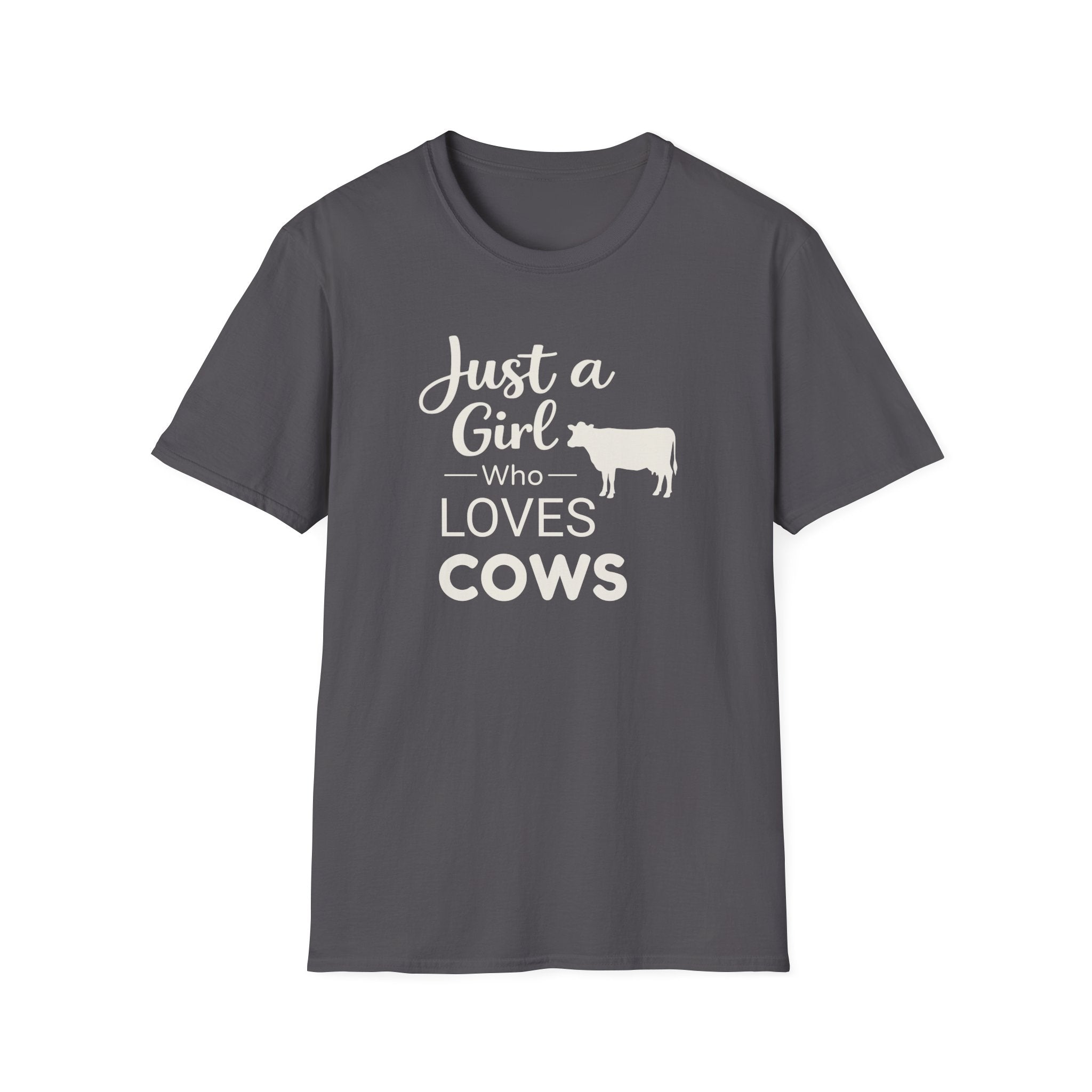 Girl who Loves Cows Silhouette T-Shirt