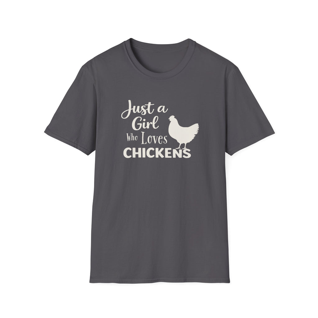 Girl who Loves Chickens Silhouette T-Shirt