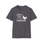 Girl who Loves Chickens Silhouette T-Shirt