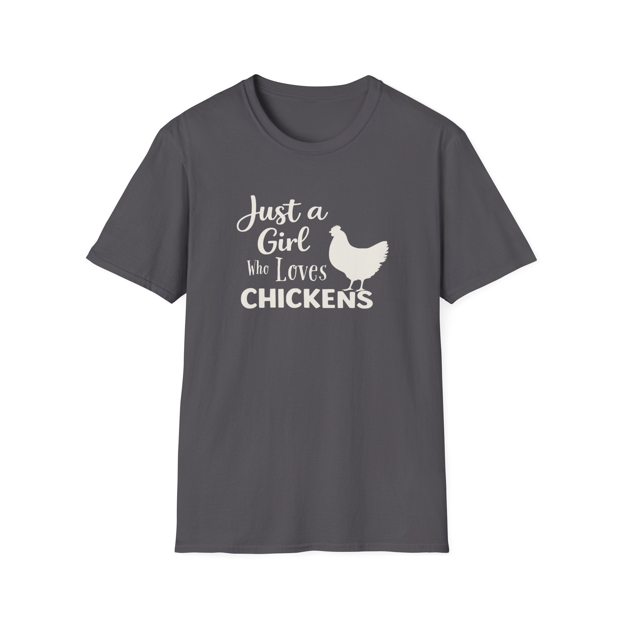 Girl who Loves Chickens Silhouette T-Shirt