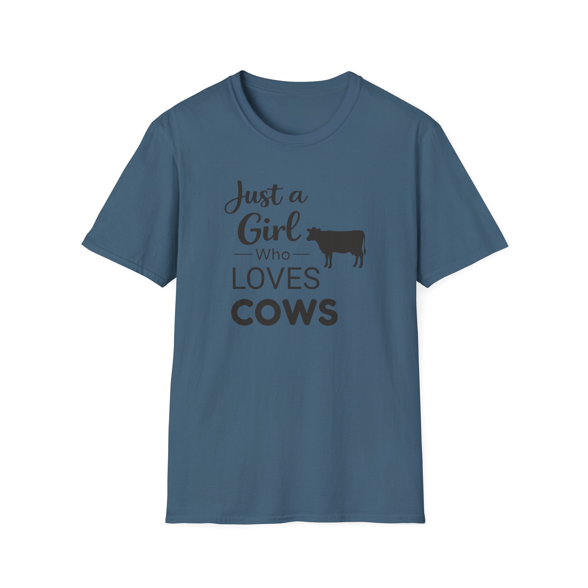 Girl who Loves Cows Silhouette T-Shirt