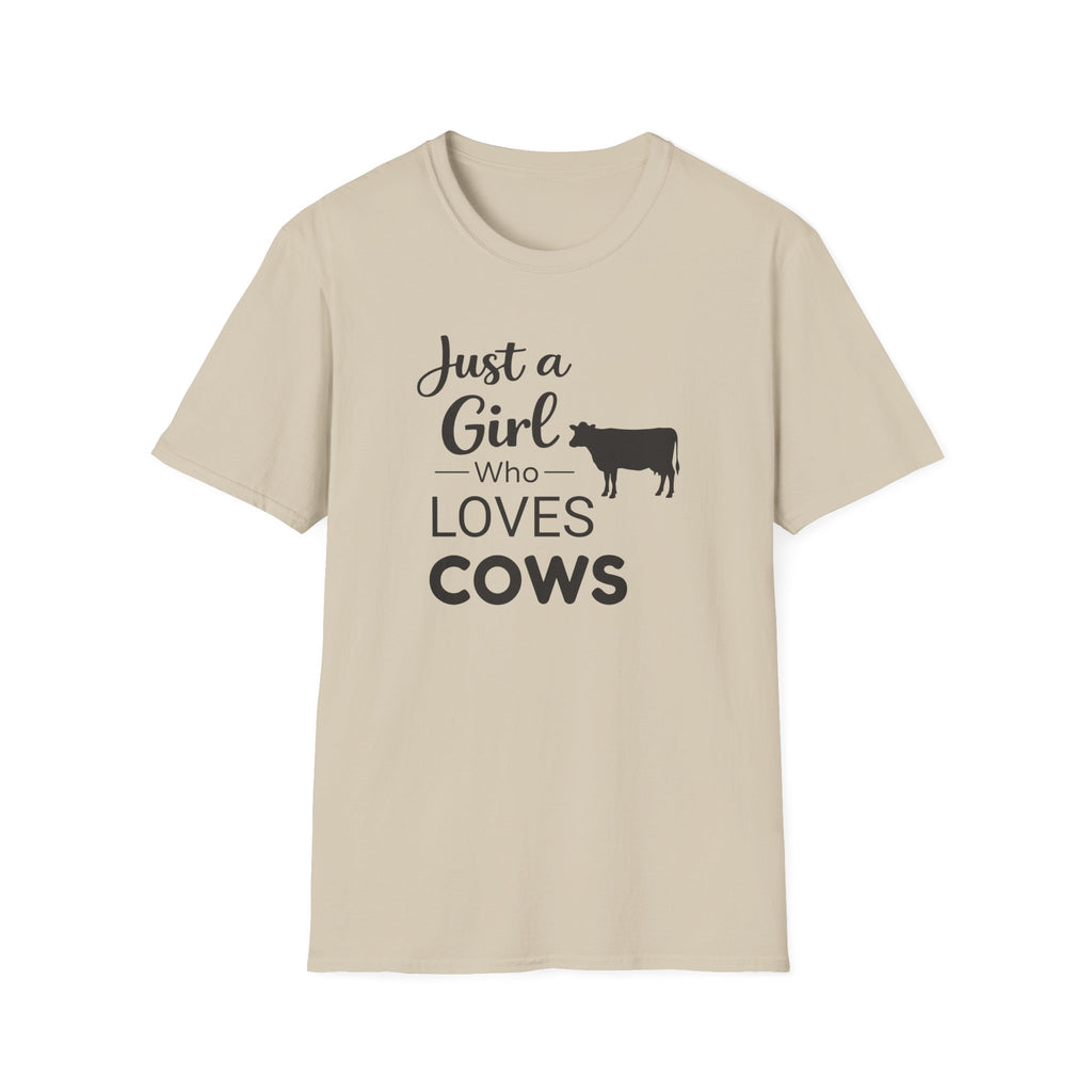 Girl who Loves Cows Silhouette T-Shirt