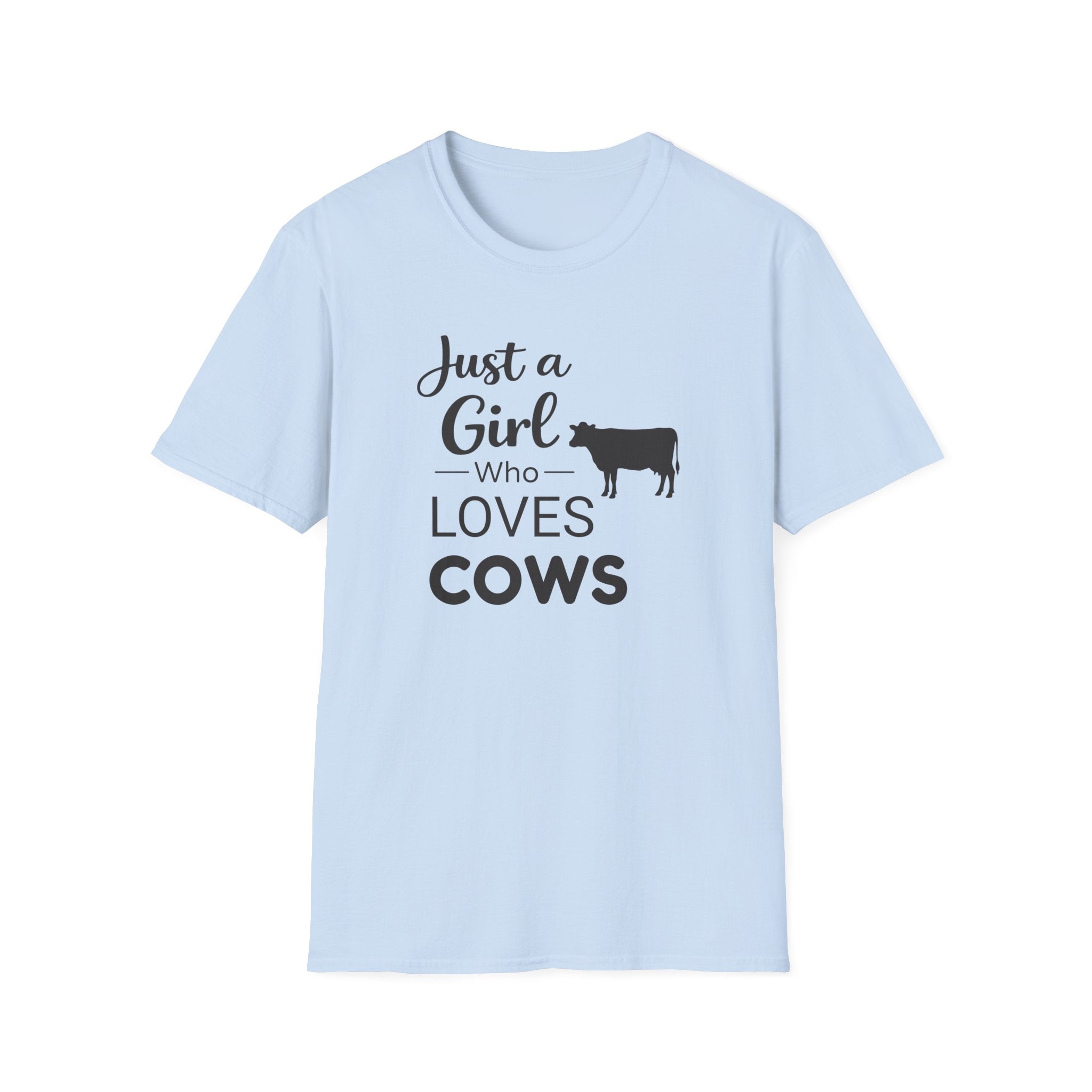 Girl who Loves Cows Silhouette T-Shirt