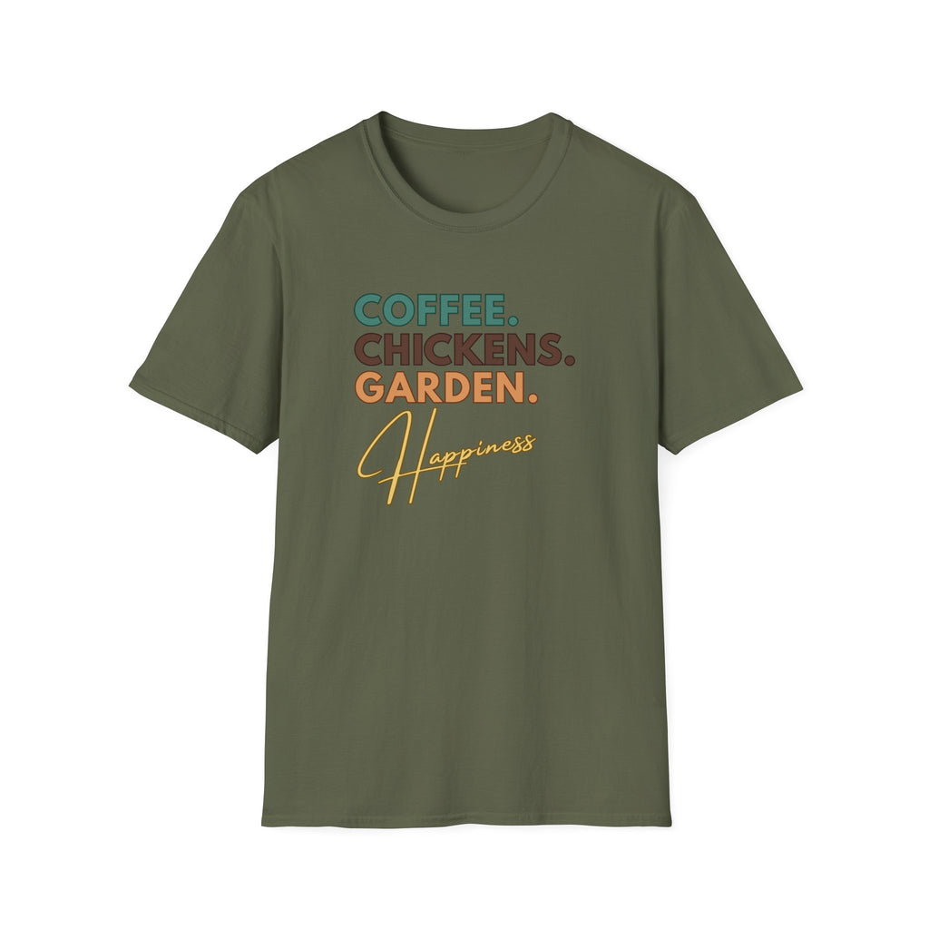 Coffee Chickens Happiness T-Shirt