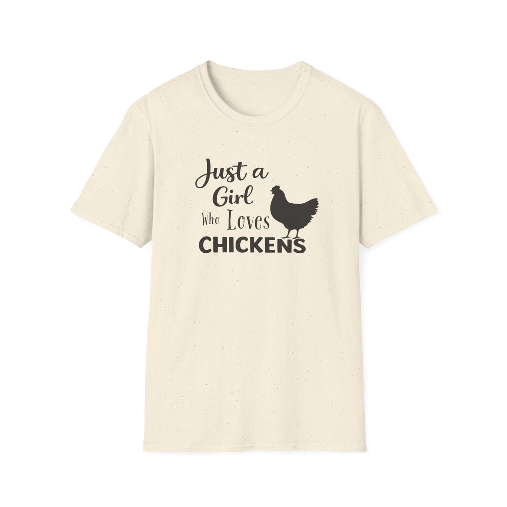 Girl who Loves Chickens Silhouette T-Shirt