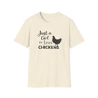 Girl who Loves Chickens Silhouette T-Shirt