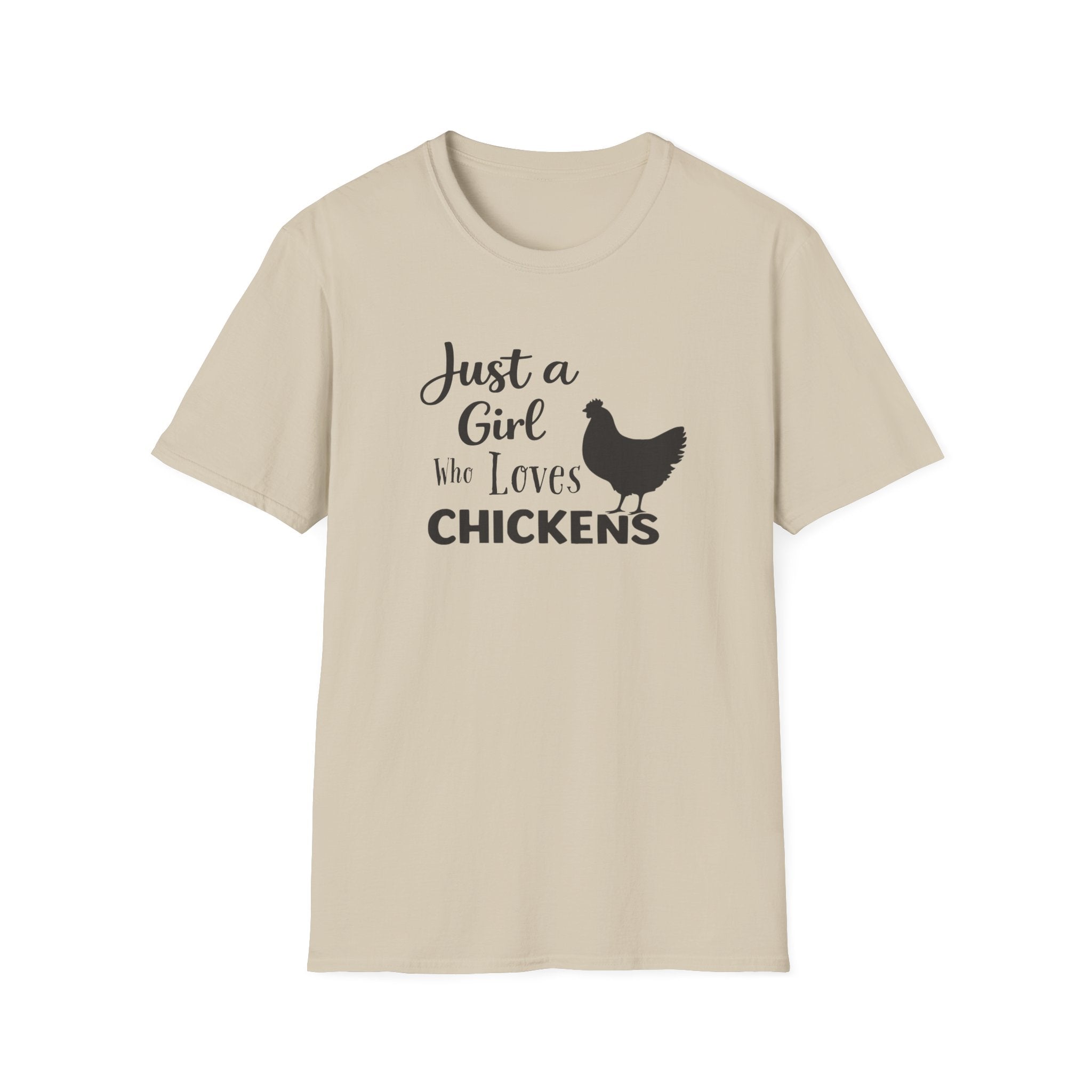 Girl who Loves Chickens Silhouette T-Shirt