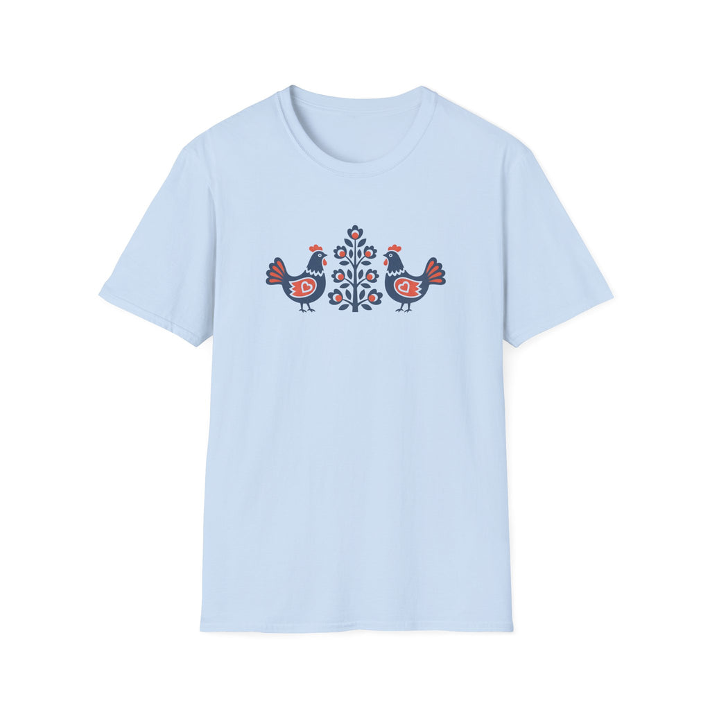Blue & Orange Chickens T-Shirt