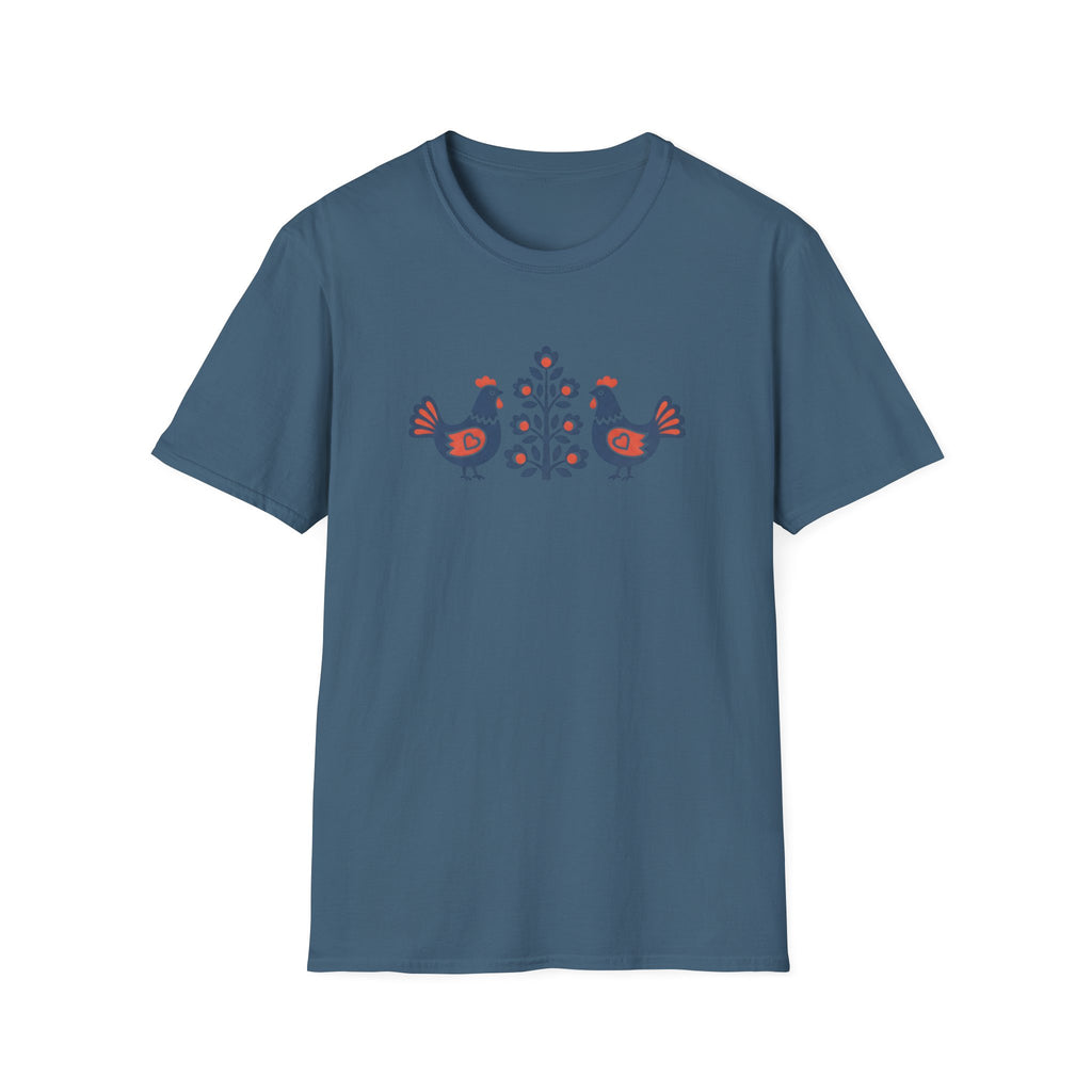 Blue & Orange Chickens T-Shirt