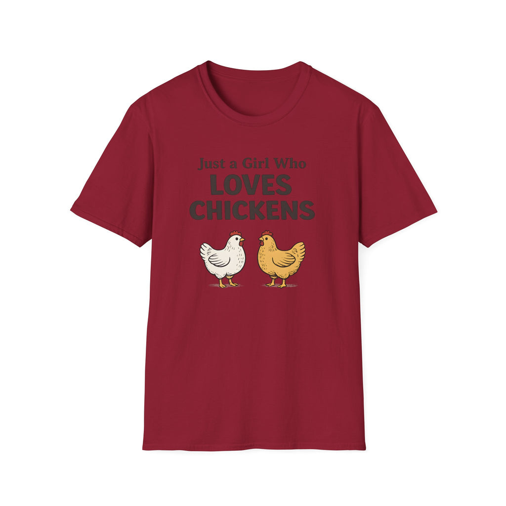 Girl who Loves Chickens T-Shirt