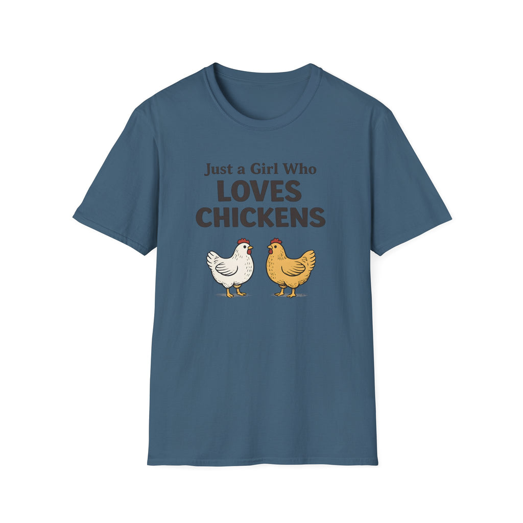 Girl who Loves Chickens T-Shirt