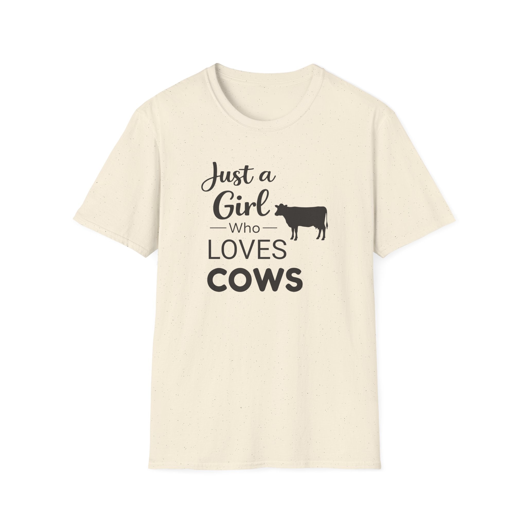 Girl who Loves Cows Silhouette T-Shirt