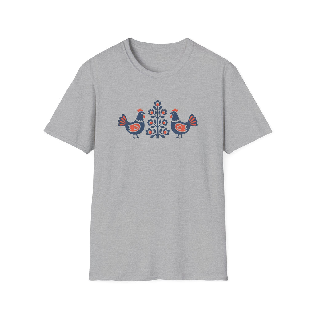 Blue & Orange Chickens T-Shirt