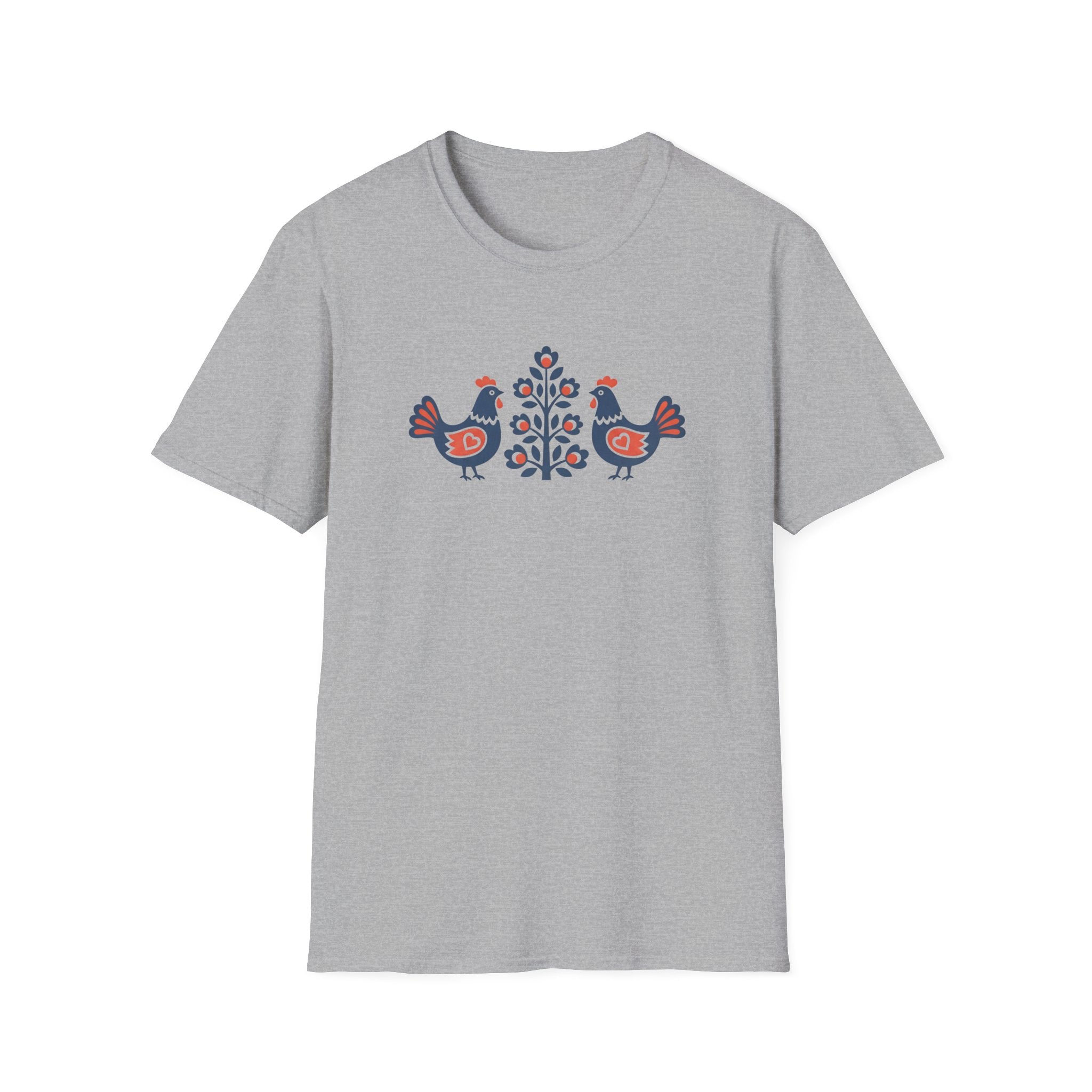 Blue & Orange Chickens T-Shirt