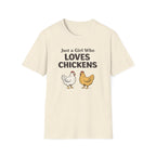 Girl who Loves Chickens T-Shirt