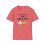 Girl who Loves Chickens T-Shirt