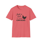 Girl who Loves Chickens Silhouette T-Shirt
