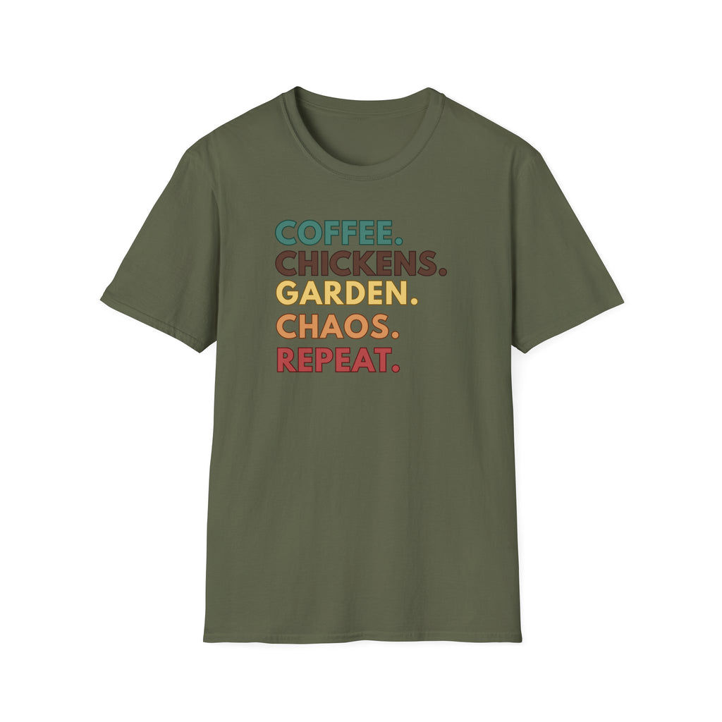 Coffee Chickens Garden T-Shirt