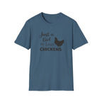 Girl who Loves Chickens Silhouette T-Shirt