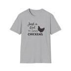 Girl who Loves Chickens Silhouette T-Shirt