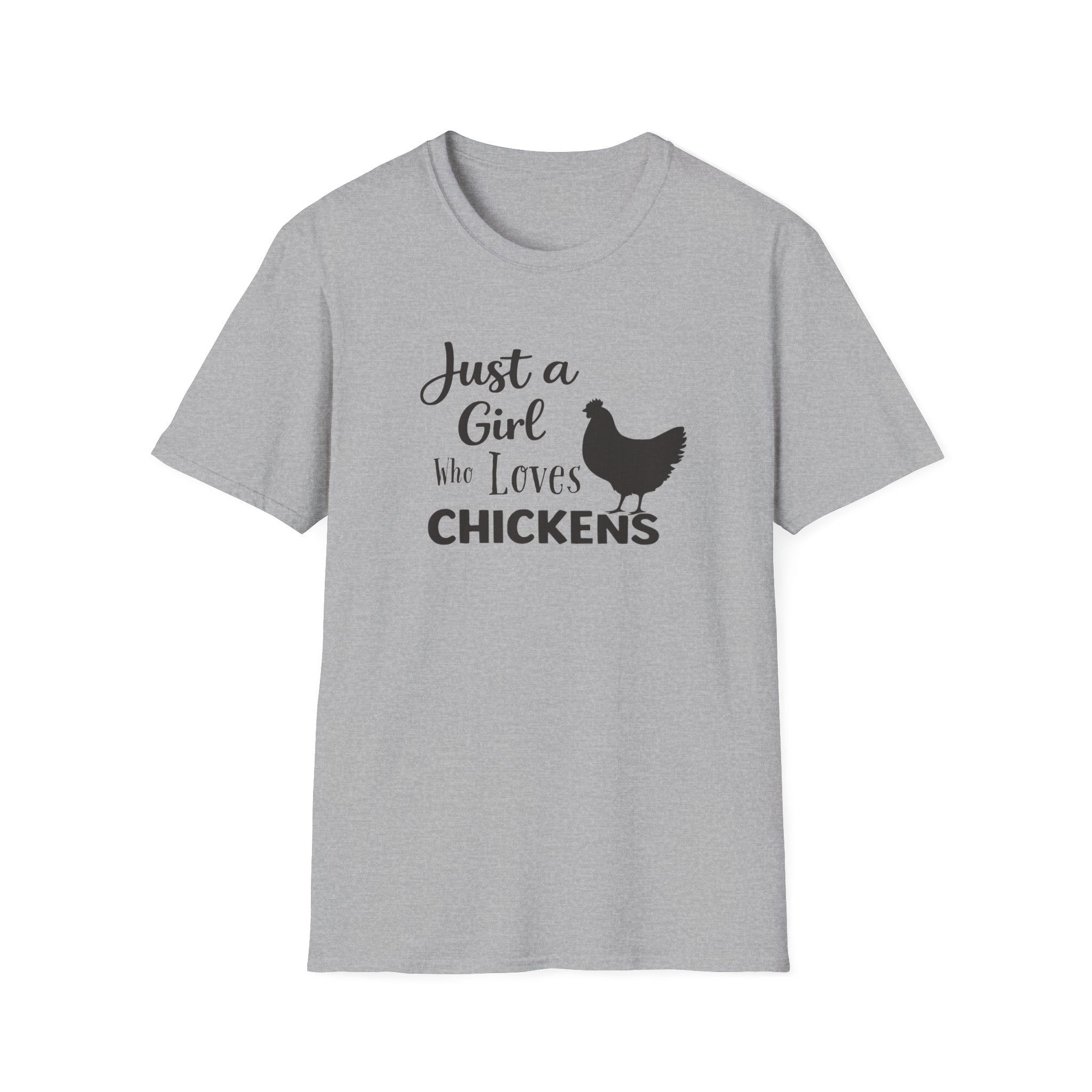 Girl who Loves Chickens Silhouette T-Shirt