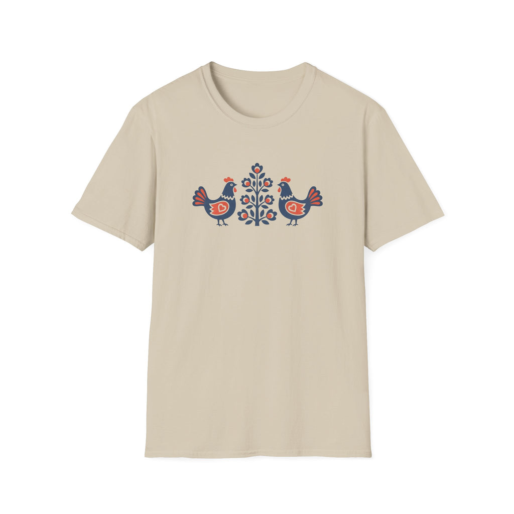 Blue & Orange Chickens T-Shirt