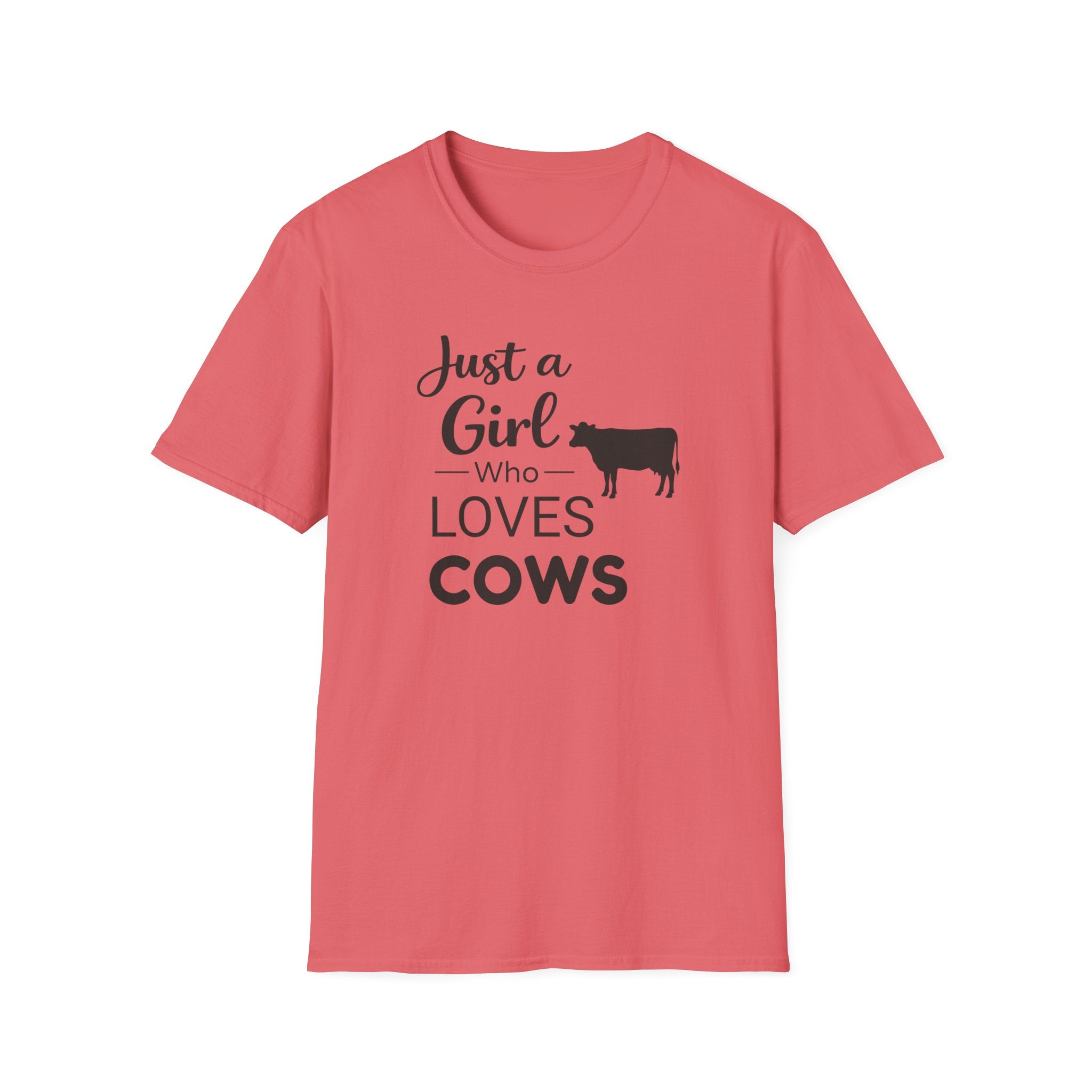 Girl who Loves Cows Silhouette T-Shirt